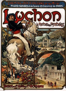  Alphons Lienzo - Luchon 1895 Art Nouveau checo distinto Alphonse Mucha